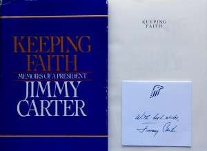 Keeping Faith Jimmy Carter Signature Card