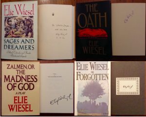 Elie Wiesel Four Signed Books