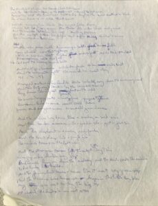 Transcribed Lyrics of Wild Billy's Circus Story 47 years ago