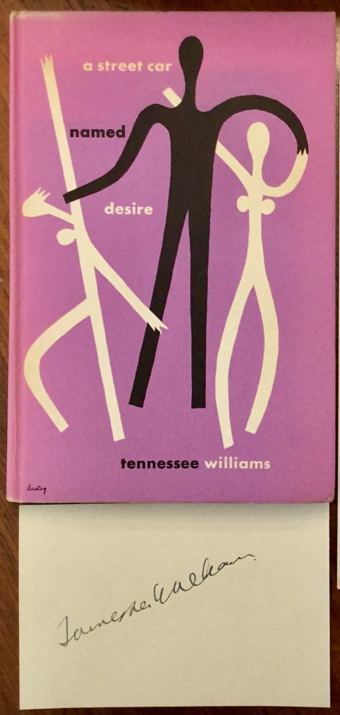 Rare Books, Signed Book, 1st Edition, Tennessee Williams, A Streetcar Named Desire, Books into Film, Play, Bren-Books.com