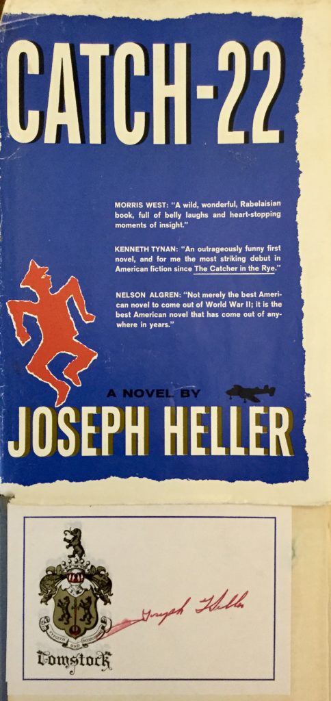 Rare Books, 1st Edition, Joseph Heller, Signed Books, Catch-22, Books into Film, Novel, Satire, Bren-Books.com